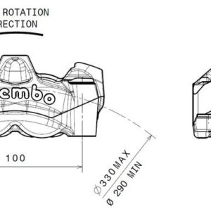 PINZA BREMBO IZQUIERDA M50 30 TITANIO 920.A885.80