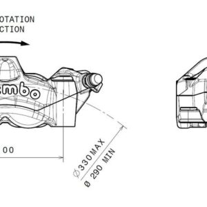 Pinza de freno delantera derecha BREMBO M50 titanio Ø30mm