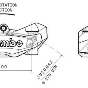 PINZA BREMBO IZQUIERDA M4 32 TITANIO 920.B690.39