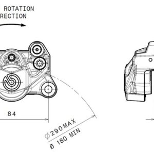 Pinza de freno BREMBO trasero negro Ø34mm