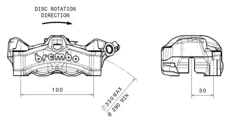 Pinza de freno delantera derecha BREMBO Stylema - Negro