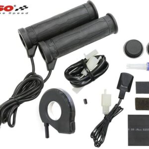 Puños calefactables quad KOSO Ø22mm + pulgar calefactable para el gatillo - AM10700J