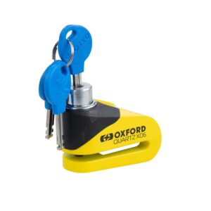 Candado de disco OXFORD Quartz XD6 - Ø6mm amarillo / negro