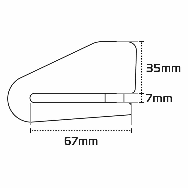 Candado de disco con alarma OXFORD XA14 - Ø14mm acero inoxidable negro - Certificado Classe SRA / ART4 / Sold Secure Gold
