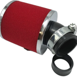 Filtro de aire V PARTS espuma 80x80mm Ø28/35mm inclinado 45° - Rojo