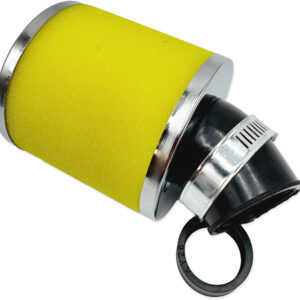 Filtro de aire V PARTS espuma 80x80mm Ø28/35mm inclinado 45° - Amarillo