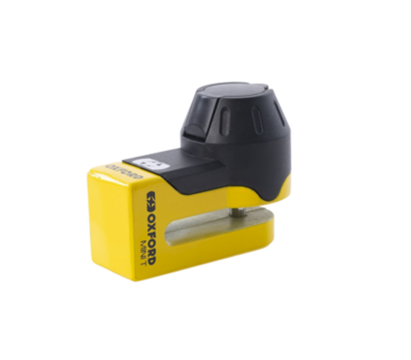 Candado de disco OXFORD Mini T - 5,5 mm amarillo