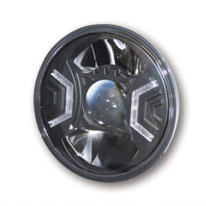 Óptica de faro delantero LED HIGHSIDER pro Type 2 - 7 inch - negro - 1 pieza
