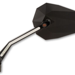 Retrovisor de manillar HIGHSIDER pro Stealth -X4 - con intermitentes LED y luz de posición - negro - Pareja