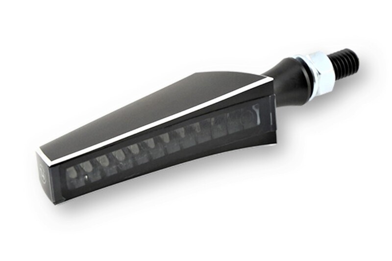 Intermitente LED HIGHSIDER pro Pen Head - homologado E - negro/ahumado - Pareja