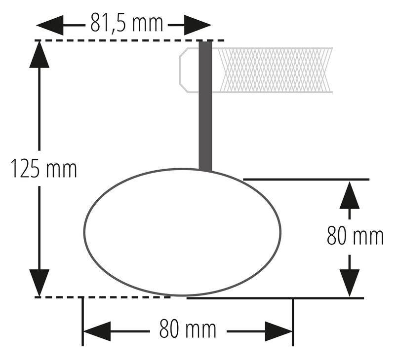 Retrovisor extremo de manillar HIGHSIDER pro Conero-XS corto – cromado – 1 pza