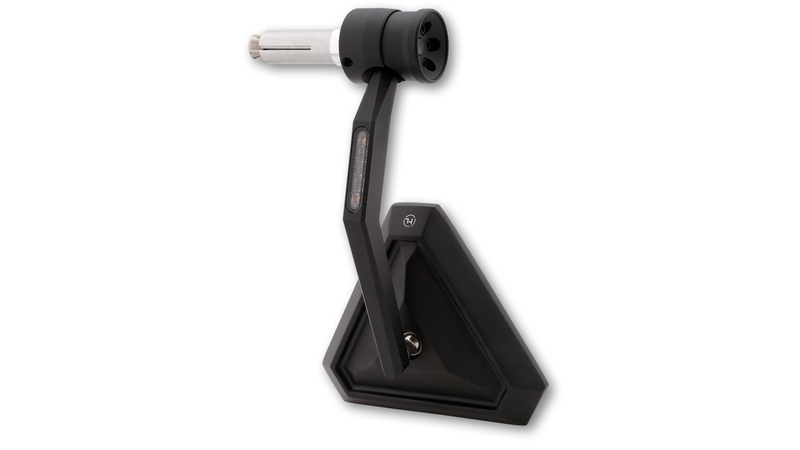 Retrovisor contrapeso de manillar HIGHSIDER pro Tetra - con intermitentes LED - negro - 1 pieza