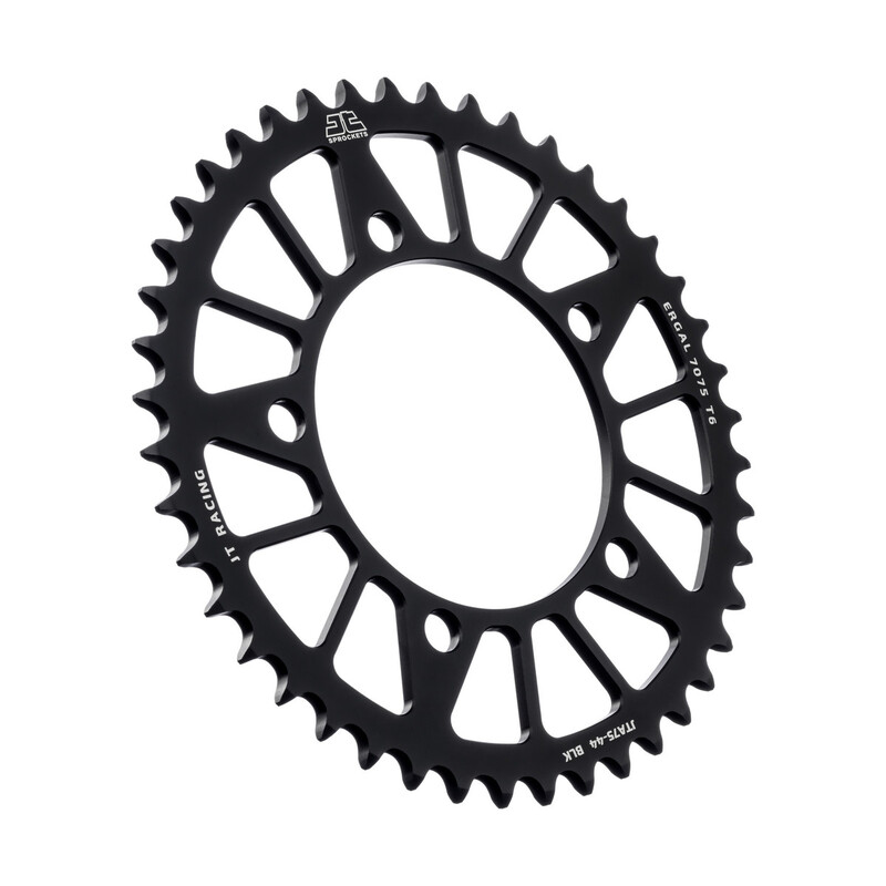 Corona JT 75 de aluminio negro 44 dientes – Paso 520