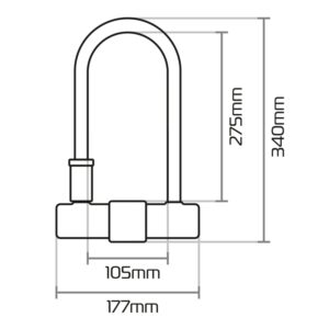 Candado U OXFORD Magnum con soporte - 177x340mm - Certificado ART4 / Sold Secure Gold / FG SBSC