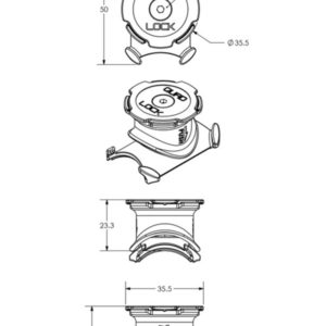 Soporte para manillar/potencia de bicicleta QUAD LOCK
