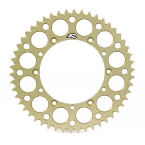 Corona RENTHAL aluminio ultraligera autolimpiable 112U - Paso 520 - Hard Anodized Limited Edition