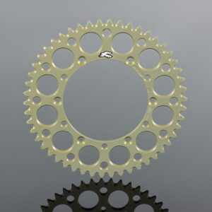 Corona RENTHAL aluminio ultraligera autolimpiable 123U - Paso 520 - Hard Anodized Limited Edition