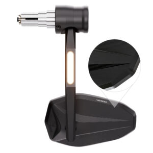 Retrovisor extremo de manillar HIGHSIDER pro Stealth-Rim X7 con intermitente LED – negro mate – 1 pza