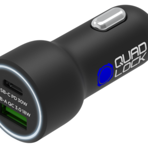 Cargador para mechero QUAD LOCK doble USB (C+A) 48W