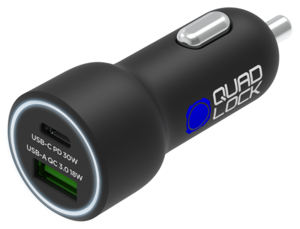 Cargador de coche QUAD LOCK Dual USB (C+A) 48W