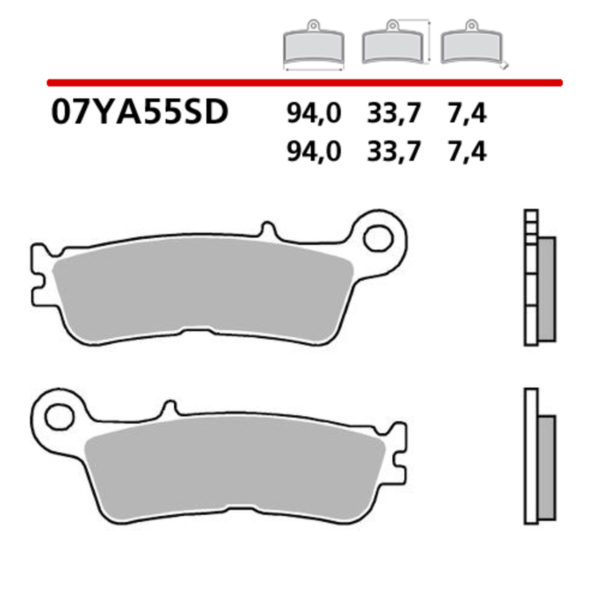 Pastillas de freno sinterizadas BREMBO 07YA55SD