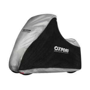 Funda de moto para exterior OXFORD Aquatex - Maxi Scooter 3 ruedas - Negro / Plata - Universal