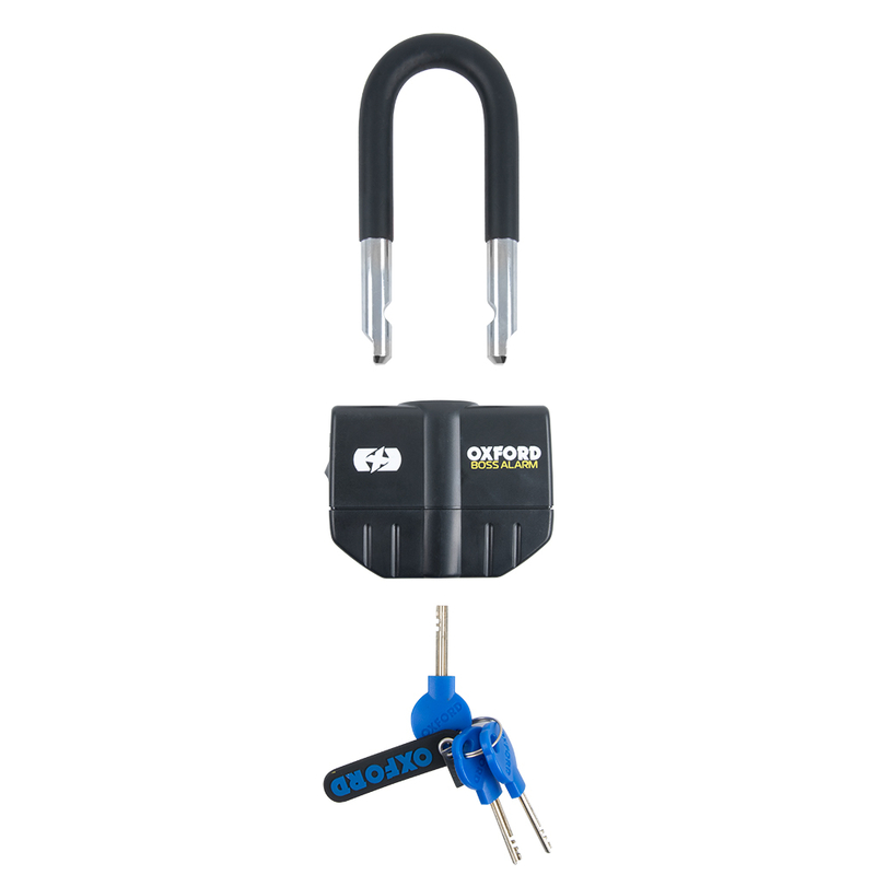 Candado con alarma OXFORD Boss Alarm 16mm + Cadena 12mm x 2,0m - Certificado Sold Secure Gold / FG SBSC / ART4