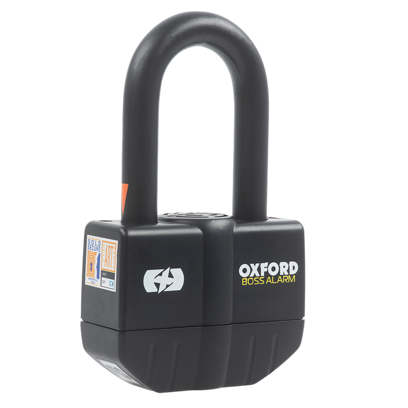 Candado con alarma OXFORD Boss Alarm 16mm + Cadena 12mm x 2,0m - Certificado Sold Secure Gold / FG SBSC / ART4