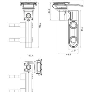 Soporte para teléfono para cilindro maestro de freno/embrague QUAD LOCK