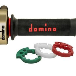 Acelerador DOMINO XM2 dorado con puños