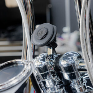 Soporte de smartphone para manillar QUAD LOCK Pro Chrome - Largo para manillares FATBAR / Special CUSTOM