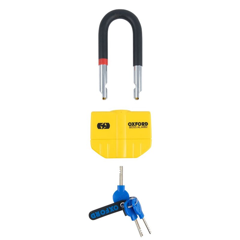 Candado de disco con alarma OXFORD Boss Alarm - 14 mm - Certificado Sold Secure Gold / FG SBSC