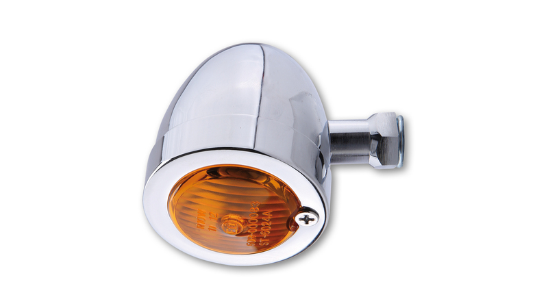 Intermitente HIGHSIDER smart Bullet Flat - cristal naranja - homologado E - 1 pieza