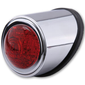 Piloto trasero LED HIGHSIDER smart Old School Type 1 - cristal rojo - homologado E - 1 pieza
