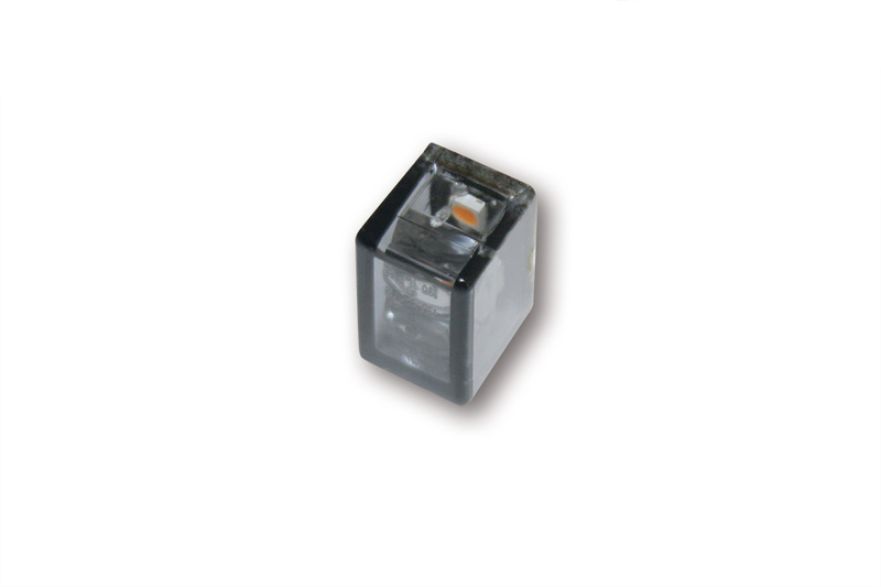 Intermitente LED HIGHSIDER smart Micro Cube-V - cristal ahumado - homologado E - Pareja