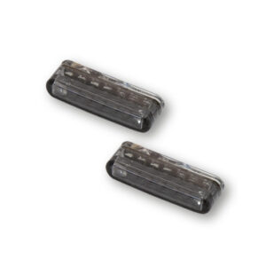 Piloto trasero/intermitente LED HIGHSIDER smart Shorty 3in1 - cristal ahumado - homologado E - Pareja