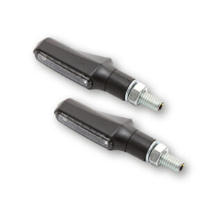 Piloto trasero/intermitente LED HIGHSIDER smart Shorty Fin 3in1 - cristal ahumado - homologado E - Pareja