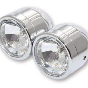 Set de doble faro de largo alcance HIGHSIDER smart, cromado (3-1/2")