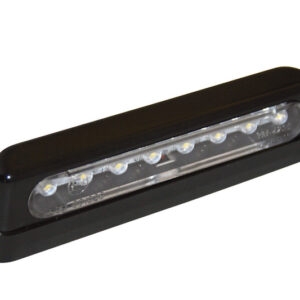 Luz de matrícula LED HIGHSIDER smart plástico ABS - larga - negro/ahumado - 1 pieza