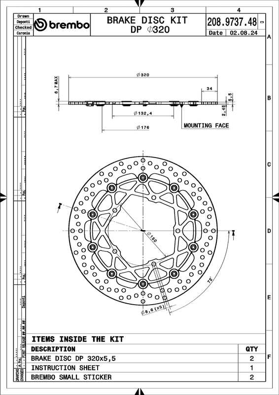Juego de discos de freno BREMBO UPGRADE Supersport redondo flotante - pareja