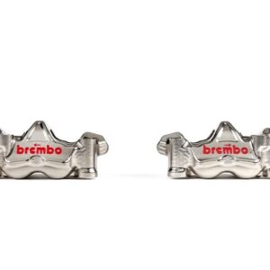 Pinzas BREMBO UPGRADE GP4RX (mecanizadas CNC niquelado) - 100 mm (con pastillas)
