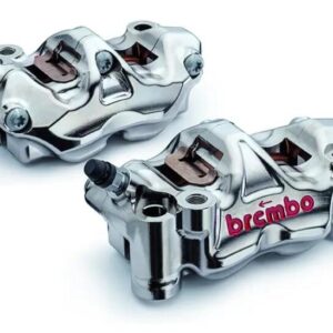 Pinzas BREMBO UPGRADE GP4RX (mecanizadas CNC niquelado) - 100 mm (con pastillas)