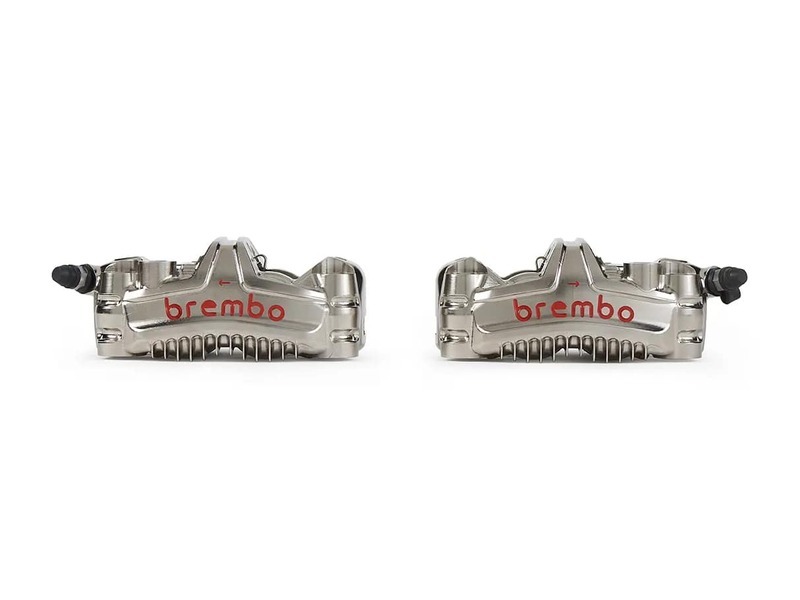 Juego de pinzas de freno delanteras axiales BREMBO UPGRADE GP4-MS 4 pistones Ø30mm