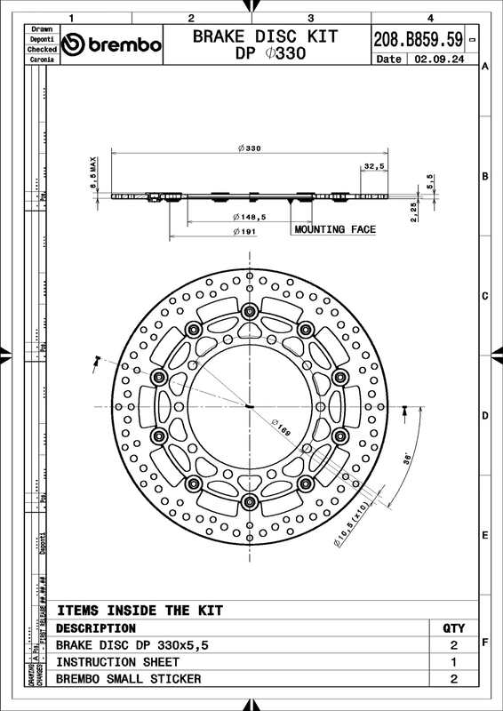 Discos de freno BREMBO UPGRADE SUPERSPORT - 208B85959 - Pareja