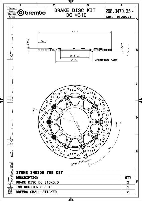 Discos de freno BREMBO UPGRADE THE GROOVE - 208B47035 - Pareja