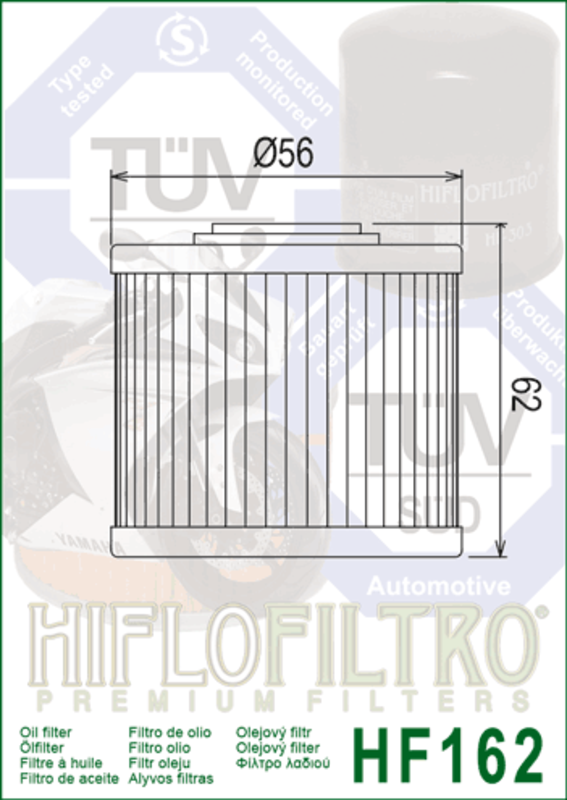 Filtro de aceite HIFLOFILTRO - HF162