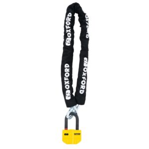 Candado con alarma OXFORD Boss Alarm 14mm x 12 mm + Cadena 2,0 m - Certificado Sold Secure Gold / FG SBSC