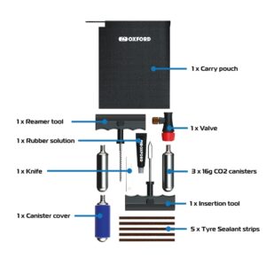 Kit de reparación de neumáticos OXFORD CO2 Nº 1