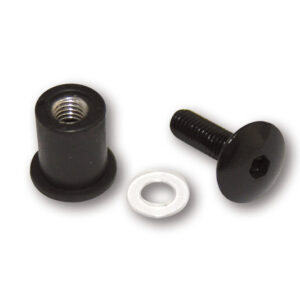 Kit de tornillos de carenado en aluminio HIGHSIDER smart - tuercas de goma M6 - 8 pcs