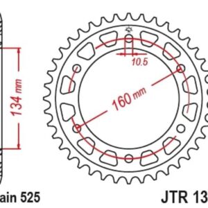Corona JT SPROCKETS acero estándar 1317 - 525